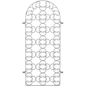 Feuerverzinktes Eleo Rankgitter Rosa, 190x82cm, für Kletterpflanzen und als Sichtschutz im Garten.