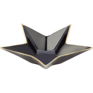 Sternenteller Porzellan Dunkelblau-Goldfarben 5,9 cm