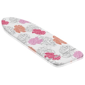 Leifheit Bügeltischbezug Cotton Comfort Universal mit Blumenmuster für Bügelbretter bis 140x45 cm.
