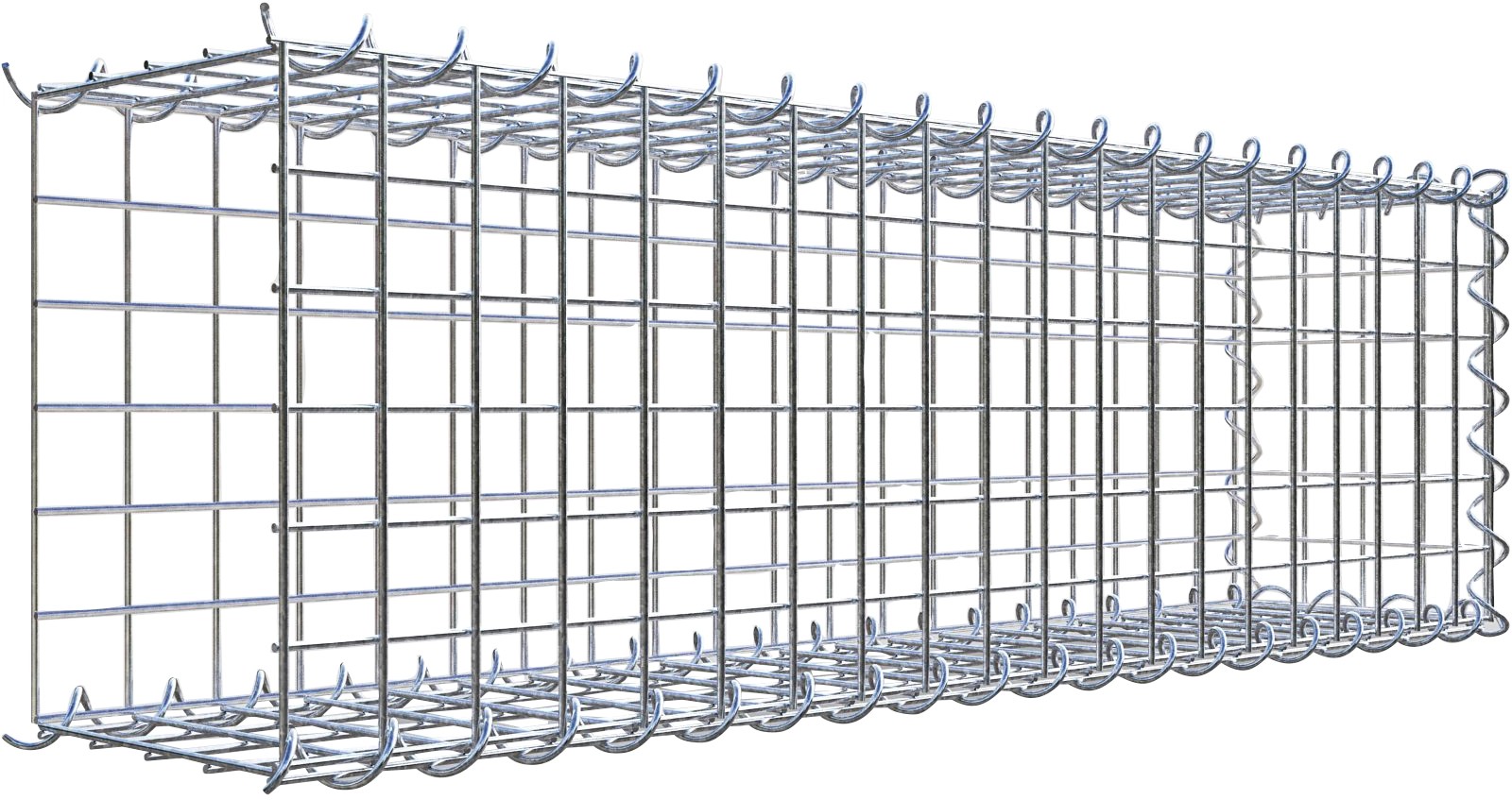 Gabiona Gabione Anbaukorb Typ 2 30 X 100 X 20 Cm Maschenw 5 X 5 Cm