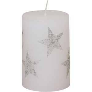 Stumpenkerze Multistern 100/68 mm Weiß