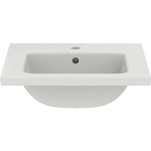 Ideal Standard i.life S Möbelwaschtisch, 51 cm, Weiß, aus Feinfeuerton mit Hahnloch und Überlauf.