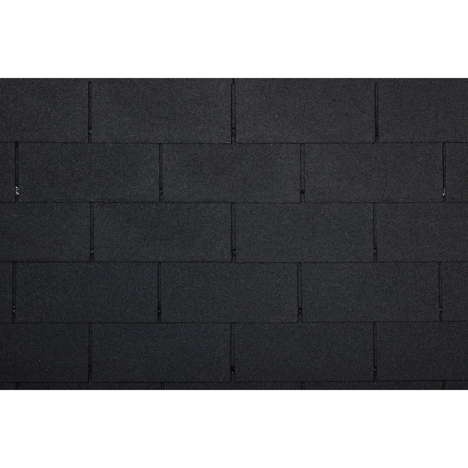 Schwarze Bitumen Rechteckschindeln zur Dacheindeckung, 2 m² Paket.
