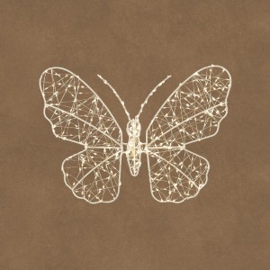 Luca Lighting LED-Schmetterling aus weißem Eisendraht mit warmweißem Licht, hängende Weihnachtsfigur.