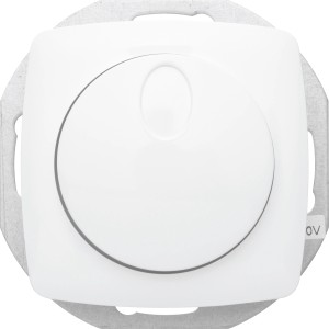 CMI Dimmer Trend Weiß für Glüh-, Halogenlampen, stufenlos dimmbar, mit Schalter.