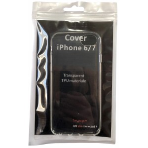 Transparente SmartPhone Schutzhülle für iPhone 6/6S/7/8 aus TPU im Polybeutel.