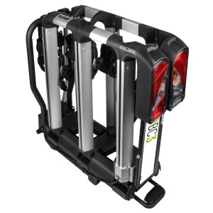 Eufab Fahrradträger PROBC3 für 3 Fahrräder, geeignet für E-Bikes, mit Rückleuchten.
