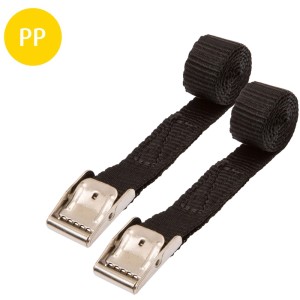 Conacord Spanngurt Polypropylen Klemmschloss Länge 50 cm Schwarz 2er Pack