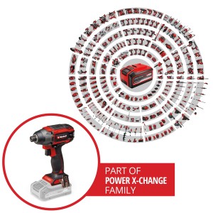 Einhell Akku-Schlagschrauber TP-CI 18/220, rot-schwarz, mit Akku, Teil der Power X-Change Familie.