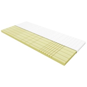 Kaltschaum Topper Matratze 200x200 cm mit 7 Zonen und Lyocell Bezug.