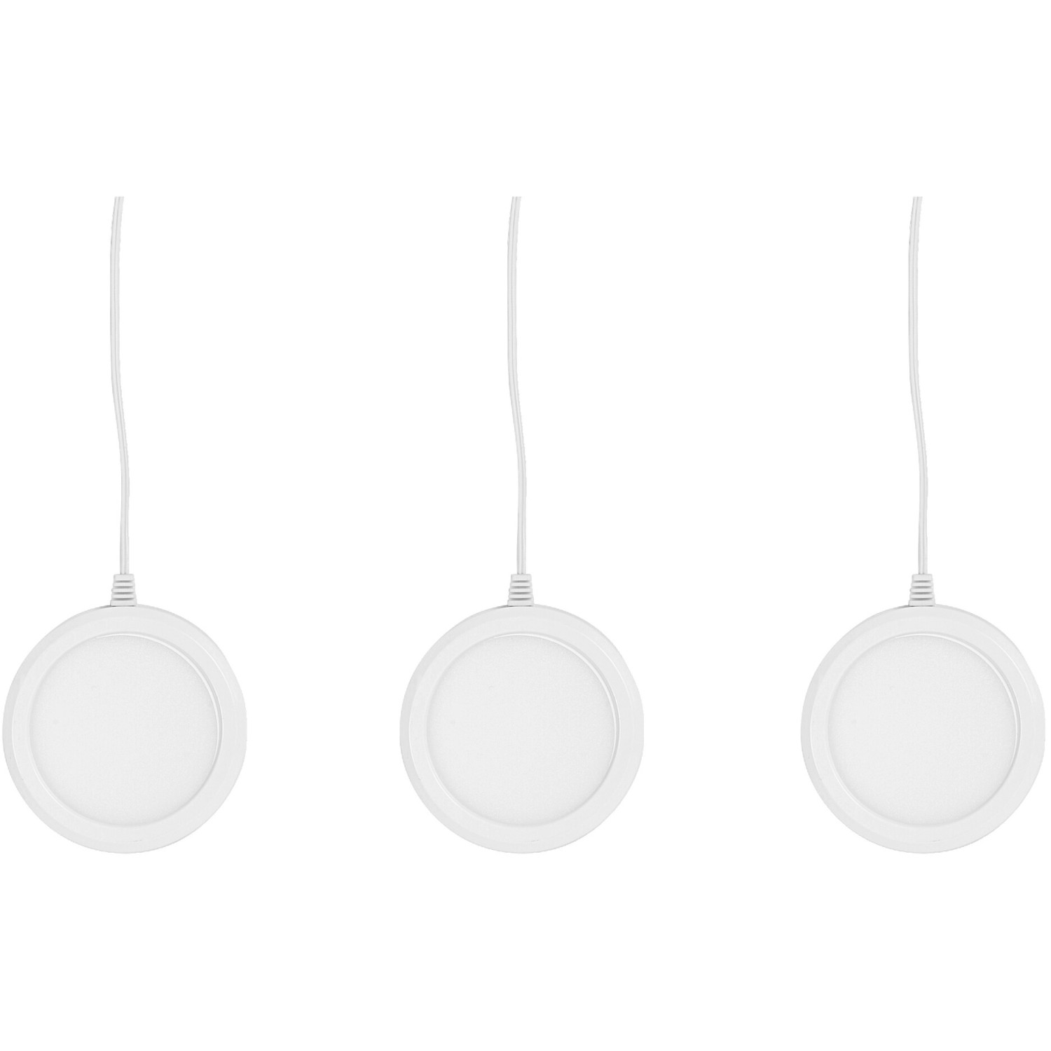 Ledvance Smart+ WiFi Unterbauleuchte, runde LED Lampe in Weiß, 8,3 cm Durchmesser.