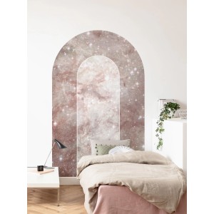 Selbstklebende Fototapete Vlies Mauve Diamond von Komar, 127x200 cm, im Schlafzimmer.