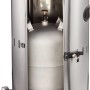 Enders Terrassenheizer Solid Eco Green mit Gasflasche im Edelstahlgehäuse.