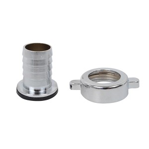 Kirchhoff Schlauchverschraubung, Messing verchromt, 1/2 Zoll, für Schlauchverbinder.