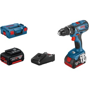 Bosch Professional Akku-Schlagbohrschrauber GSB 18V-28 Set mit Akkus, Ladegerät und L-Boxx.