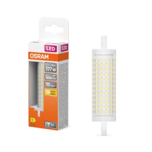 Osram LED-Lampe Line 118 R7S 20W, 3000K, 11,8cm. LED Leuchtmittel mit R7S Sockel und warmweißem Licht.