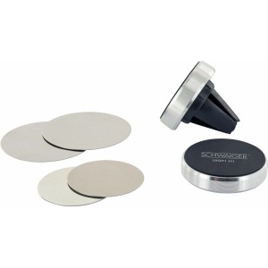 Schwaiger Magnethalterungs-Set, Handy-Zubehör für Lüftungsgitter und Armaturenbrett.