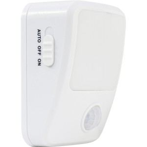 Weißes LED-Nachtlicht mit Bewegungsmelder und Schalter (Auto/Off/On).