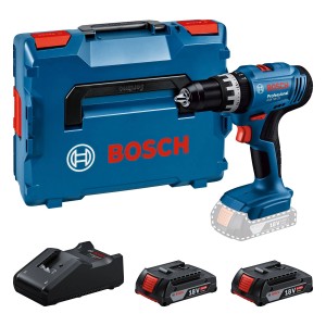 Bosch Professional Akku-Schlagbohrmaschine GSB 18V-25 mit Akkus und Koffer