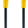 Schwaiger Micro USB Kabel, robust, gelb/schwarz, zum Laden und Synchronisieren von Handys.