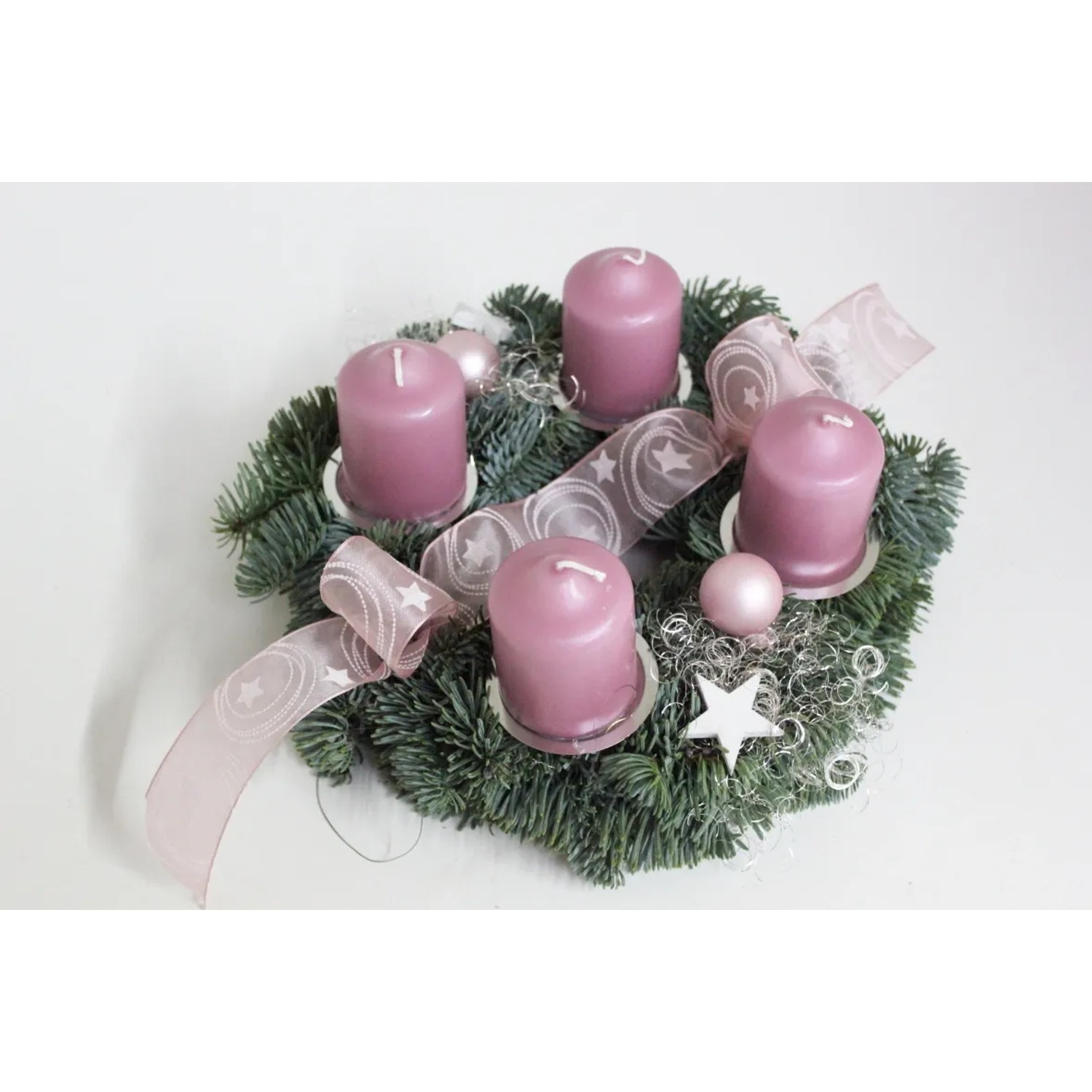 Adventskranz mit 4 Kerze Ø 25 cm Altrosa kaufen bei OBI