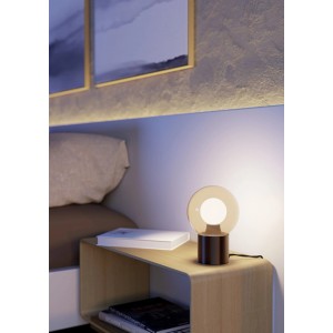 Eglo Tischleuchte Bravino Bronze Braun Glas E14 Touchdimmer 12 cm