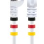 Weißes Schwaiger CAT7 Netzwerkkabel, 20m, mit Farbclips für Computer & Multimedia.