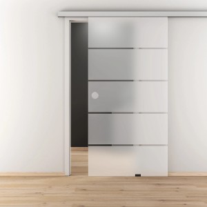 Novadoors Glasschiebetür-Set Ontario inkl. Beschlag in ALU-EV1 mit Softeinzug