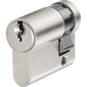 Abus Einbauhalbzylinder E60 10/30 NP, 6-Stift Zylinder für Garagentore.