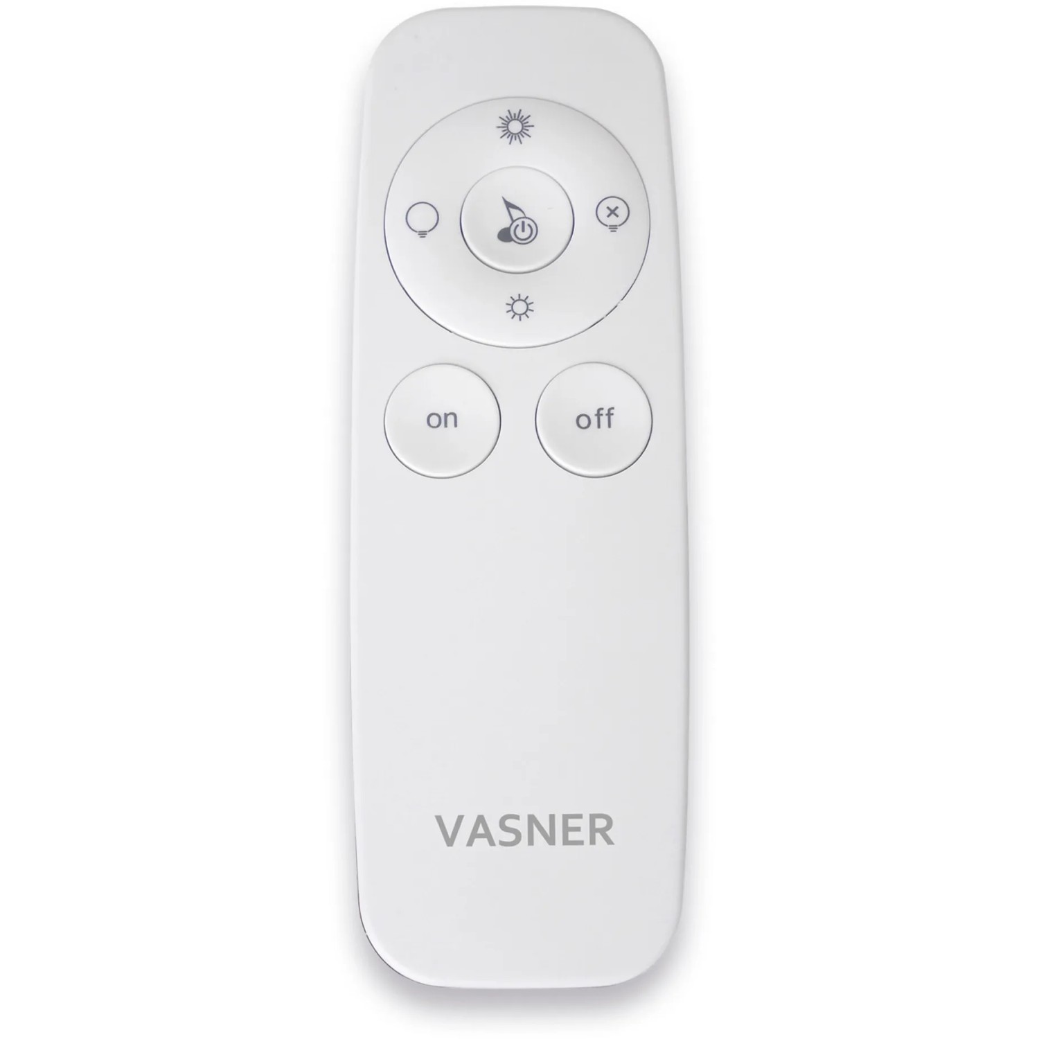 Fernbedienung für VASNER Appino BEATZZ Infrarot-Heizstrahler zur Steuerung von Wärme, Licht und Musik.