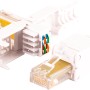 Schwaiger Netzwerkstecker Easy Install, Cat 5e, 2-teilig, weiß, für einfache Kabelmontage.