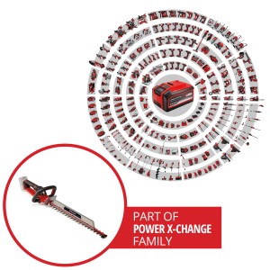 Einhell Akku-Heckenschere GP-CH 18/61 Li BL-Solo, Teil der Power X-Change Familie.