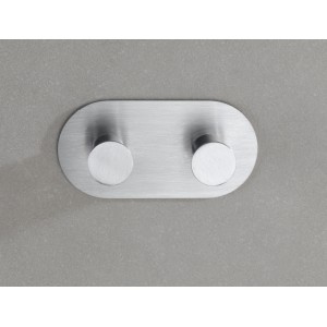 Wenko Wandhaken Cona Duo, Edelstahl matt, für Bad und Küche.
