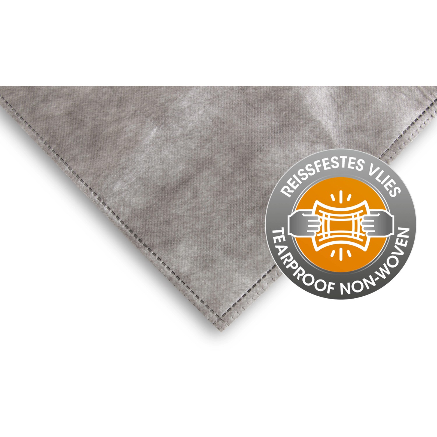 Detailaufnahme eines Swirl KÄ 3 Staubsaugerbeutels aus reißfestem Vliesmaterial.