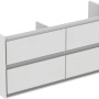 Ideal Standard Connect Air Doppel-Waschbeckenunterschrank, 1200mm, Weiß, mit 4 Auszügen.