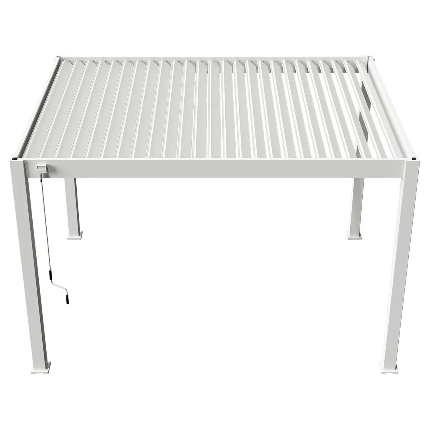 Weide Deluxe Plus | Pergola Voll Aluminium freistehend | 3 x 4 M | Lamellendach weiß_9