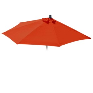 MCW Ersatzbezug Sonnenschirm Lorca, halbrunder Schirm in Terracotta.