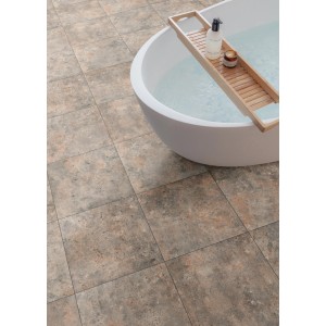 Andiamo PVC-Belag Fliesenoptik 563 Stellar 400 cm Braun-Grau Meterware