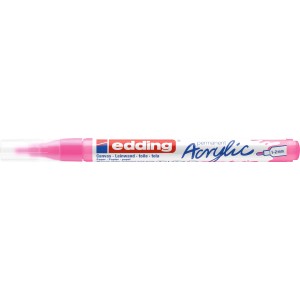 Edding 5300 Acrylmarker fein, Neonpink, für Leinwand, Papier und Holz.