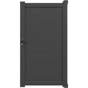 Gardengate Einzeltor Amares Aluminium 100 x 180 cm Anthrazit