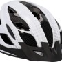 Weißer Fischer Fahrradhelm Urban Lano Gr. L/XL mit schwarzem Visor und Belüftungsöffnungen.