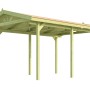 Weka Einzelcarport 611 mit Satteldach aus Holz, 288x389 cm. Stabiler Unterstand für Ihr Auto.