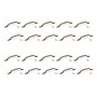 Emuca Lot von 20 Möbelgriffe Alberic L77 mm 64 mm Achsenabstand Zamak Schwarz