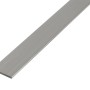 Silberne, eloxierte Aluminium Flachstange, 2x25x1000 mm.