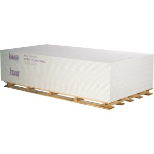 Palette Knauf Feuerschutzplatten F15, 15mm stark, für Brandschutz im Innenbereich.