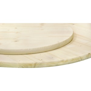 Runde Fichte Tischplatte, Ø 60 cm, unbehandelt, für individuelle Tische.