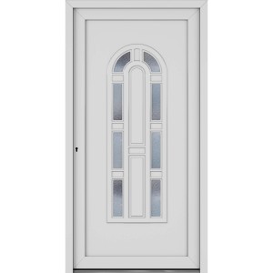 Roro Haustür OKE 1103 Kunststoff Weiß 110 cm x 210 cm DIN L