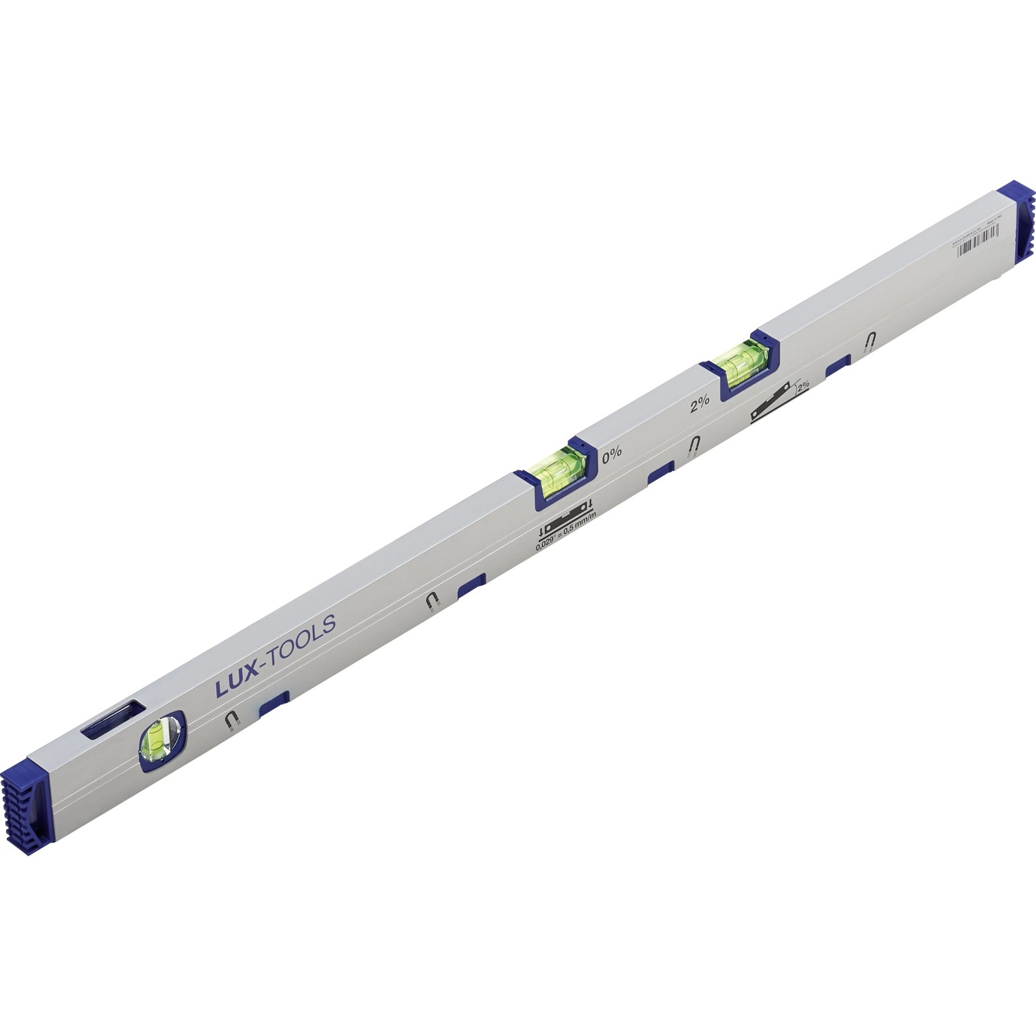 LUX Wasserwaage 60 cm Comfort: Aluminium Wasserwaage mit 3 Libellen für präzises Messen.