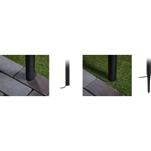 Paulmann Outdoor P&S Poller Flarea, schwarze Gartenleuchte für Wegbeleuchtung, verschiedene Montageoptionen.