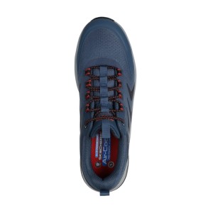 Dunkelblauer Skechers Speed-Flex Trekker S3S Sicherheitsschuh mit No Tie Fit und Air-Cooled Memory Foam.